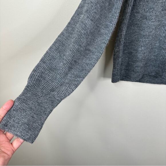 NEW Quince Baby Alpaca Wool Crew Neck Sweater in Charcoal Gray Womens M - Picture 10 of 11